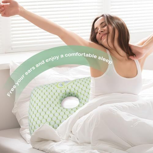 Ear Piercing Pillow for Side Sleepers with an Ear Hole for CNH and Ear Pain Ear Inflammation Pressure Sores, Washable and Adjustable Ear Guard Pillow โ image 6