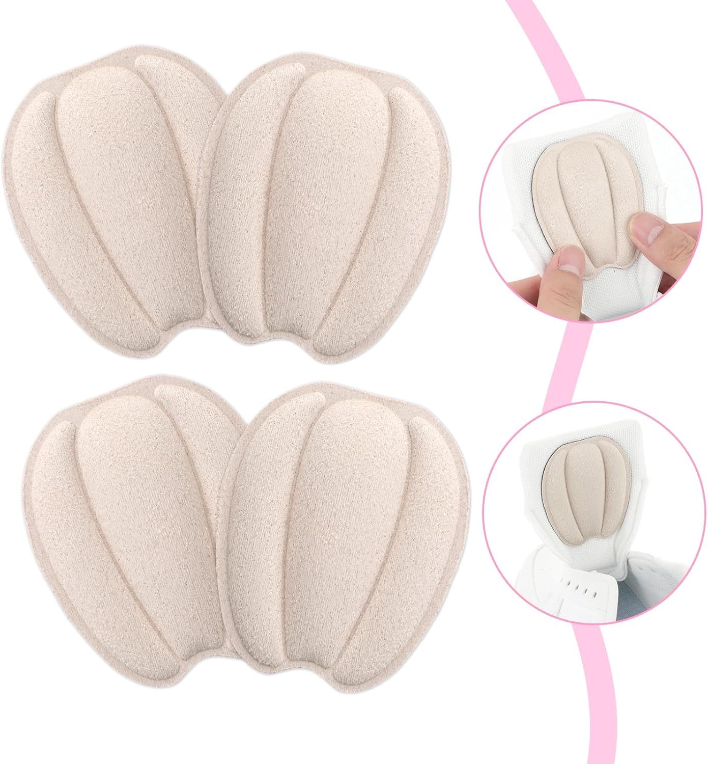 3 Pairs Tongue Pads for Shoe Too Big, Non Slip Tongue Cushion Insert for Loose Shoe Size Reducer Heel Pads Grips Cushion Inserts Replacement Shoes Filler for โ image 4