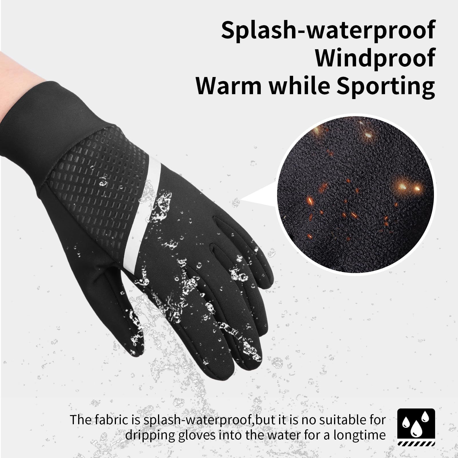 Winter Kids Warm Sports Gloves, Touchscreen Anti-Slip Cold Weather Bike Glove for Running Mountain Snow Ski Boys โ image 3