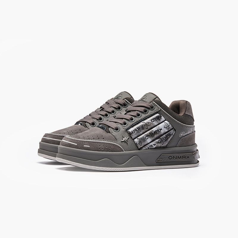 Leopard Print Sneakers Platform Chunky Shoes High-Top Casual Shoes Unisex - Gray pigeon - Size 8(AU8/EU41)
