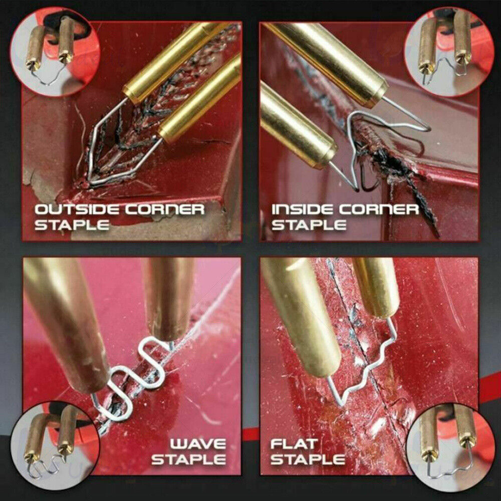 Plastic Welder Garage Tool Hot Staple Staplers Bumper Repair Welding Machine Kit — image 6