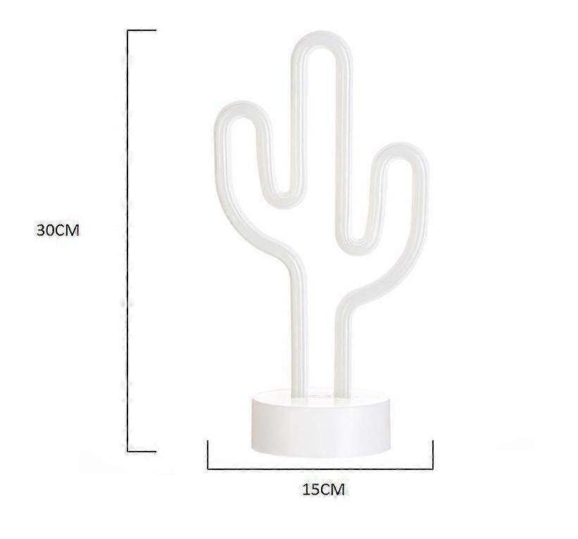 Cactus Neon Sign Night Light Lamp With Holder Base Decorative Marquee Signs Light Battery Operated Wall Decoration โ image 2