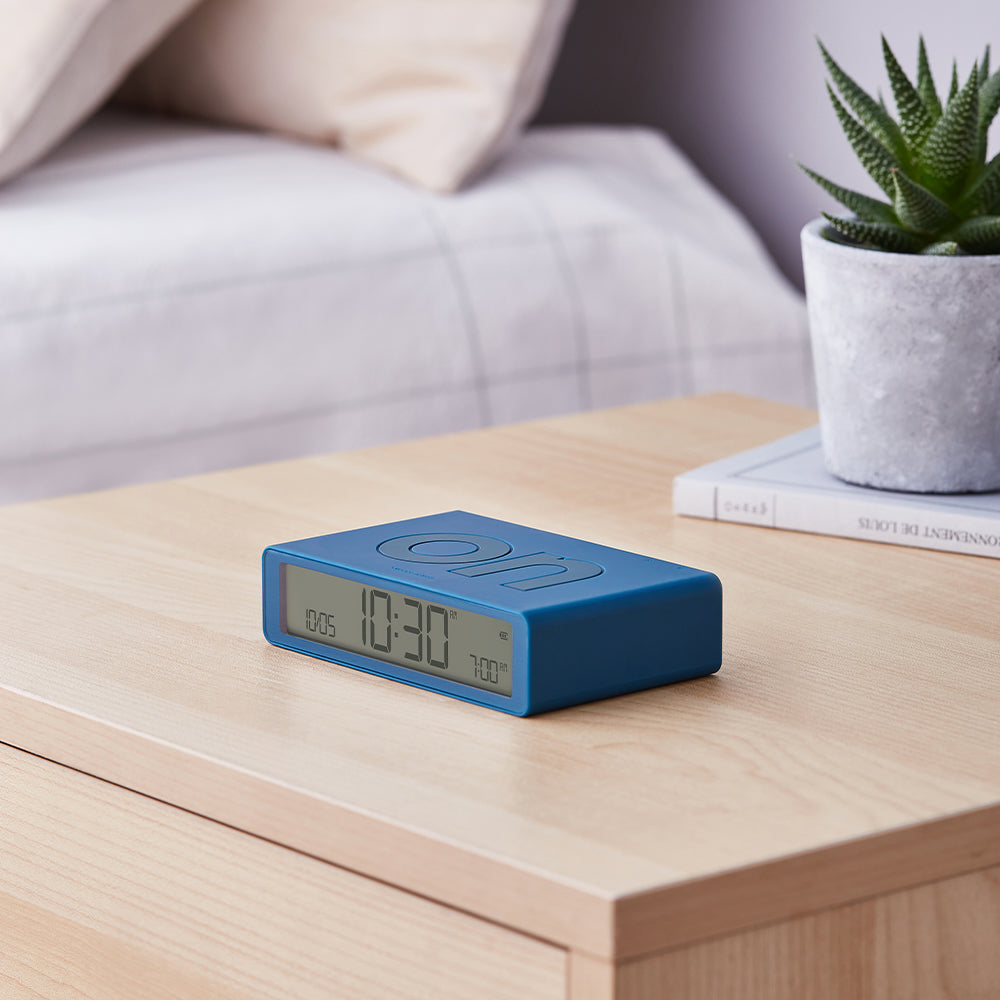 Lexon Flip Classic Reversible Alarm Clock - Blue — image 4