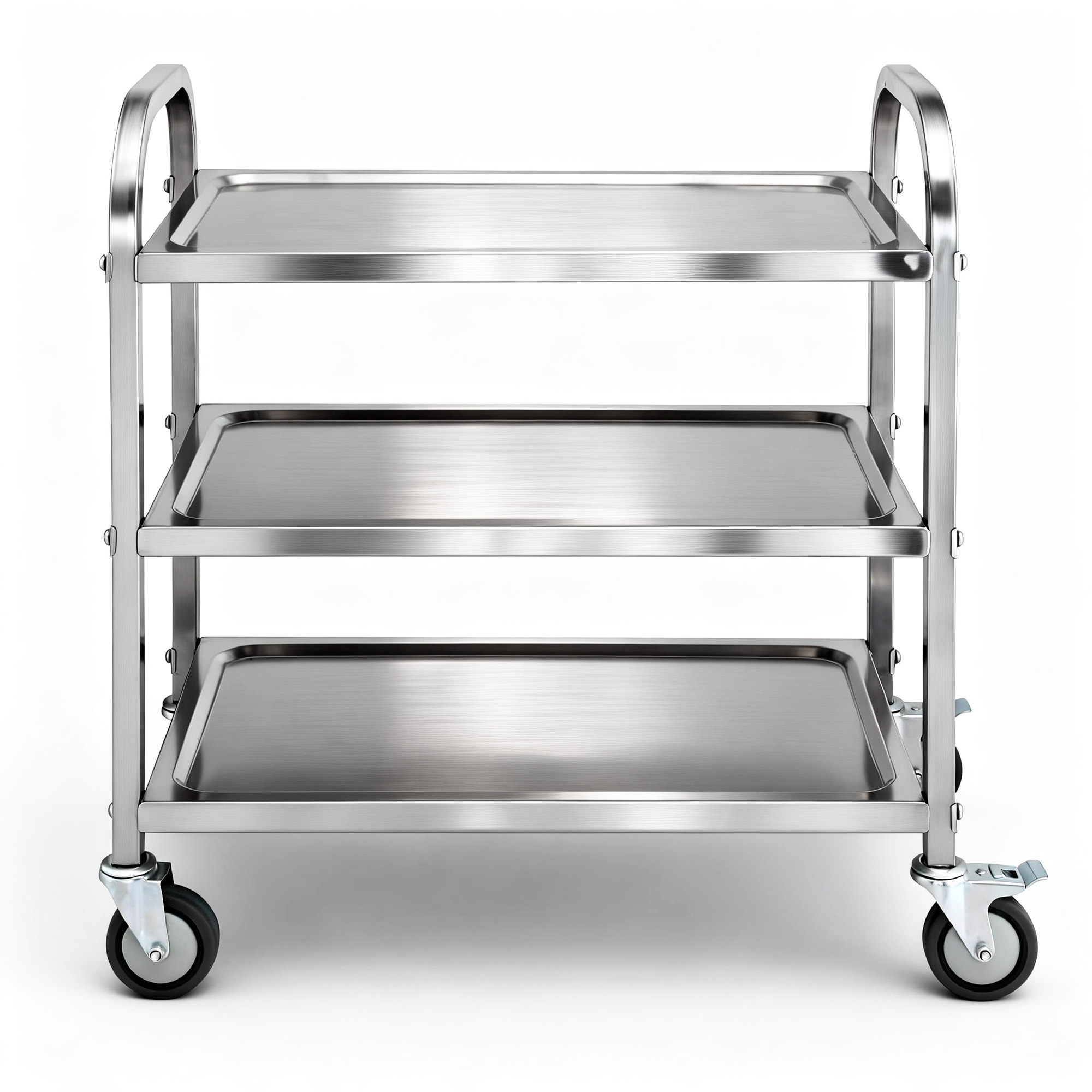 Cefito 3-Tier Stainless Steel Kitchen Trolley with Wheels 89X50X83cm — image 3