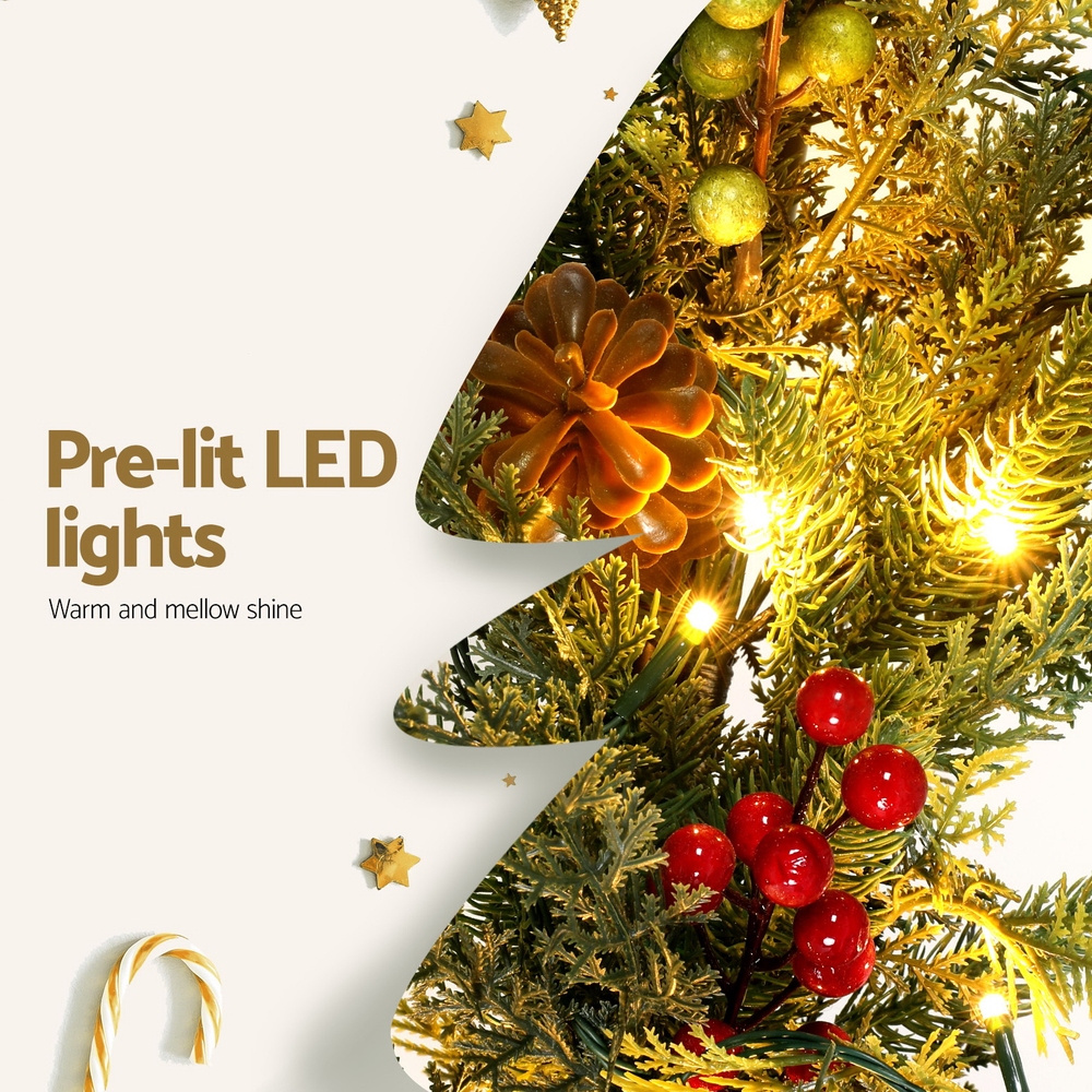 Jingle Jollys 3M Christmas Garland Pre-lit LED with Pine Cones Xmas Decor Green β image 6