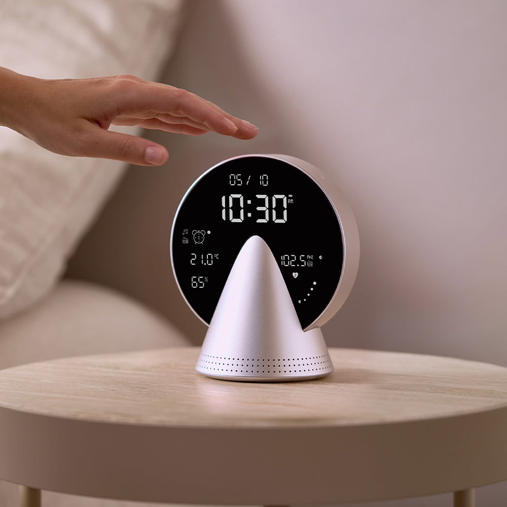 Lexon Conic Radio Alarm Clock With Fm & Built-In Bluetooth Speaker - Alu Polish — image 6