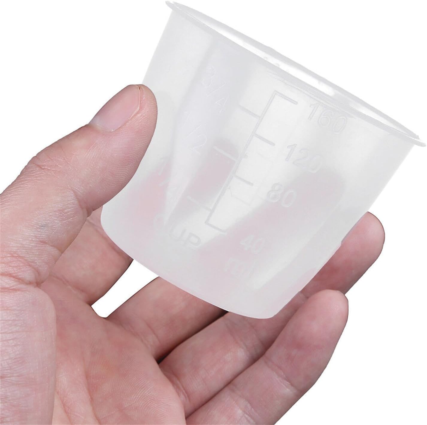2 Pack Transparent 3/4 Cup Double Rimmed Pet Food Measuring Cups for Dog Food and Rice — image 4