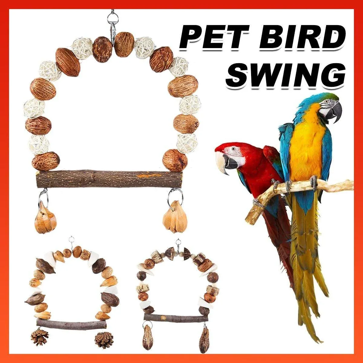 Parrot Chew Toy For Training Climbing Grinding Teeth Relief Durable Bird Toy - Pineapple Fruit โ image 2