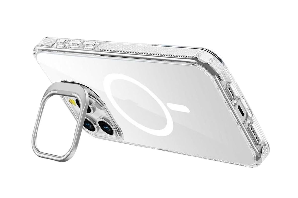 For iPhone 16 Series Phone Case with Stand Full Body Case -White /iPhone 16 Pro — image 3