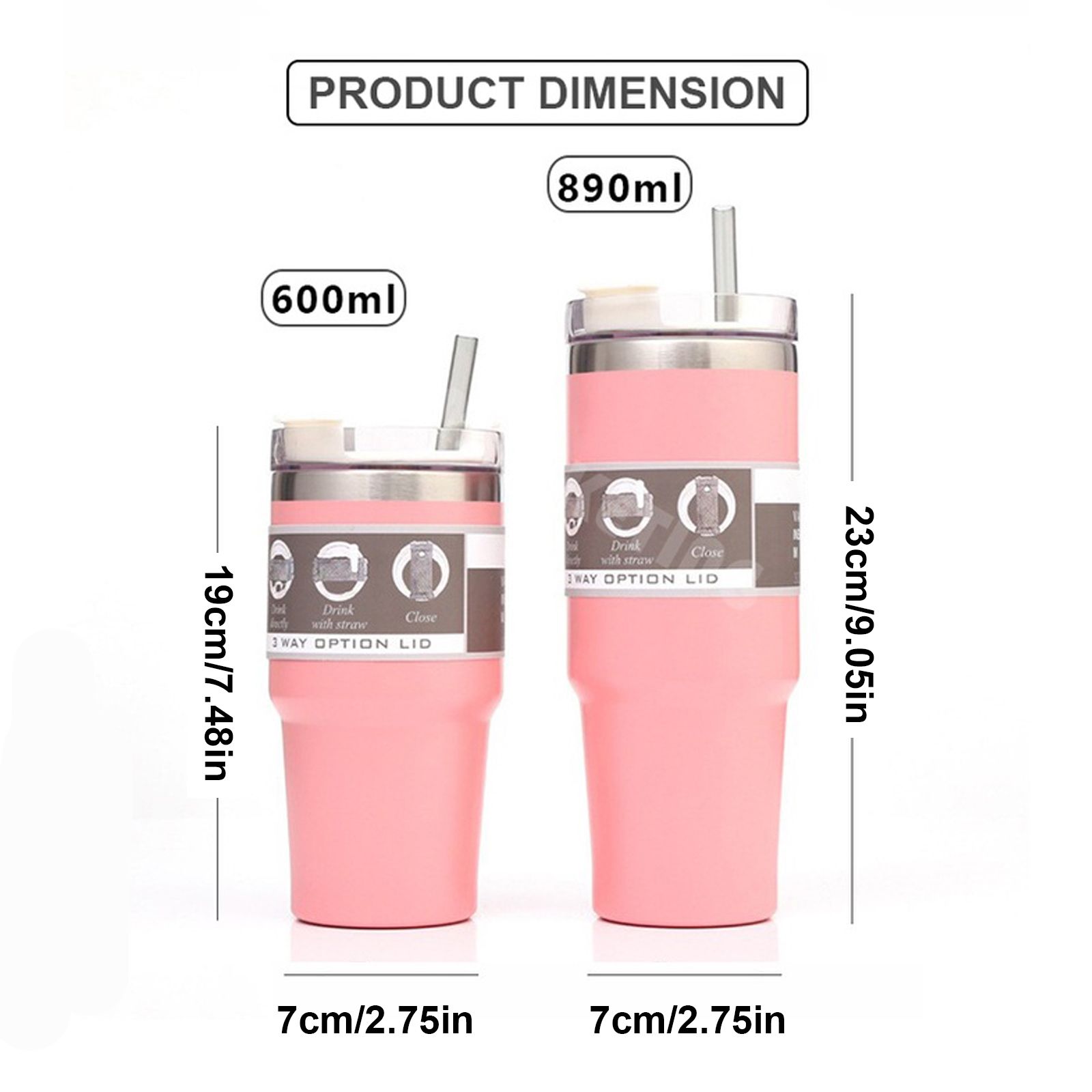 Thermal Cup 304 Stainless Steel Cup With Straw for Home — image 6