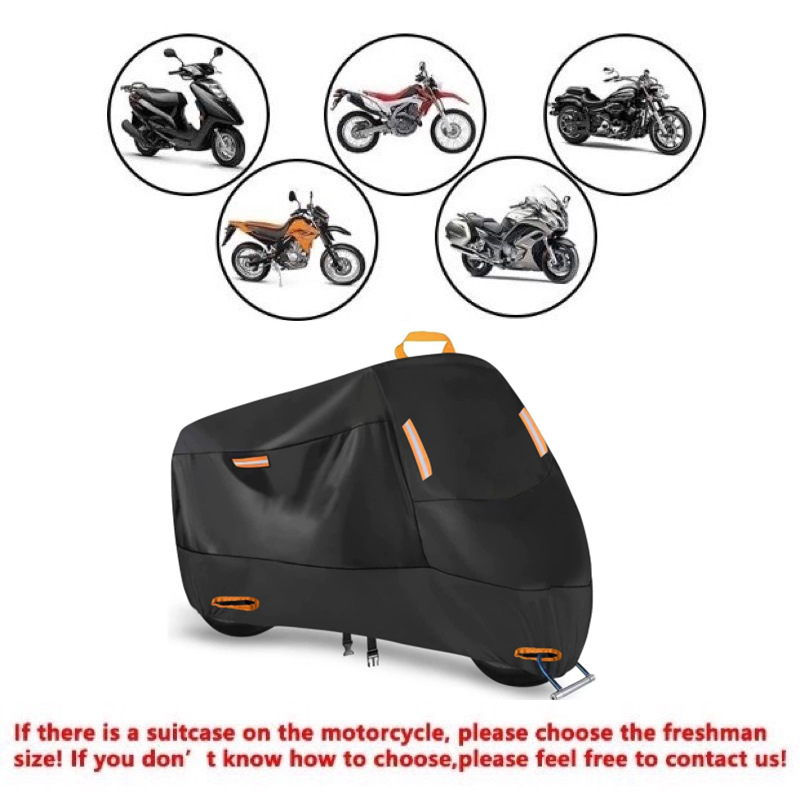Heavy Duty 213D Waterproof Motorcycle Cover - All Season Outdoor Protection with Lock Holes & Windproof Buckles(Size: 3XL) โ image 4