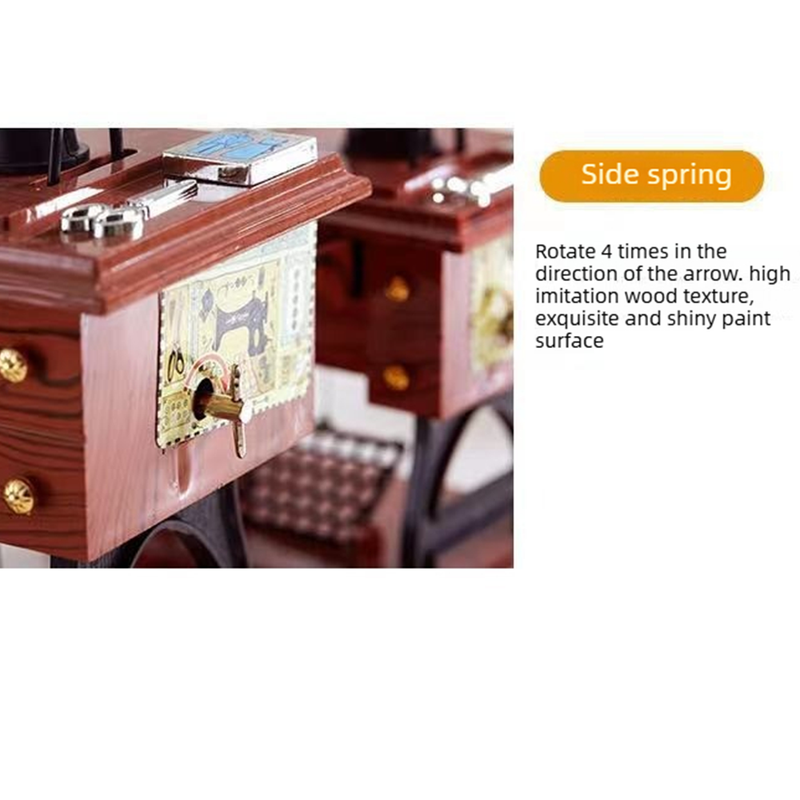 Vintage Sewing Machine Model Music Box Ornament Creative Gift — image 4