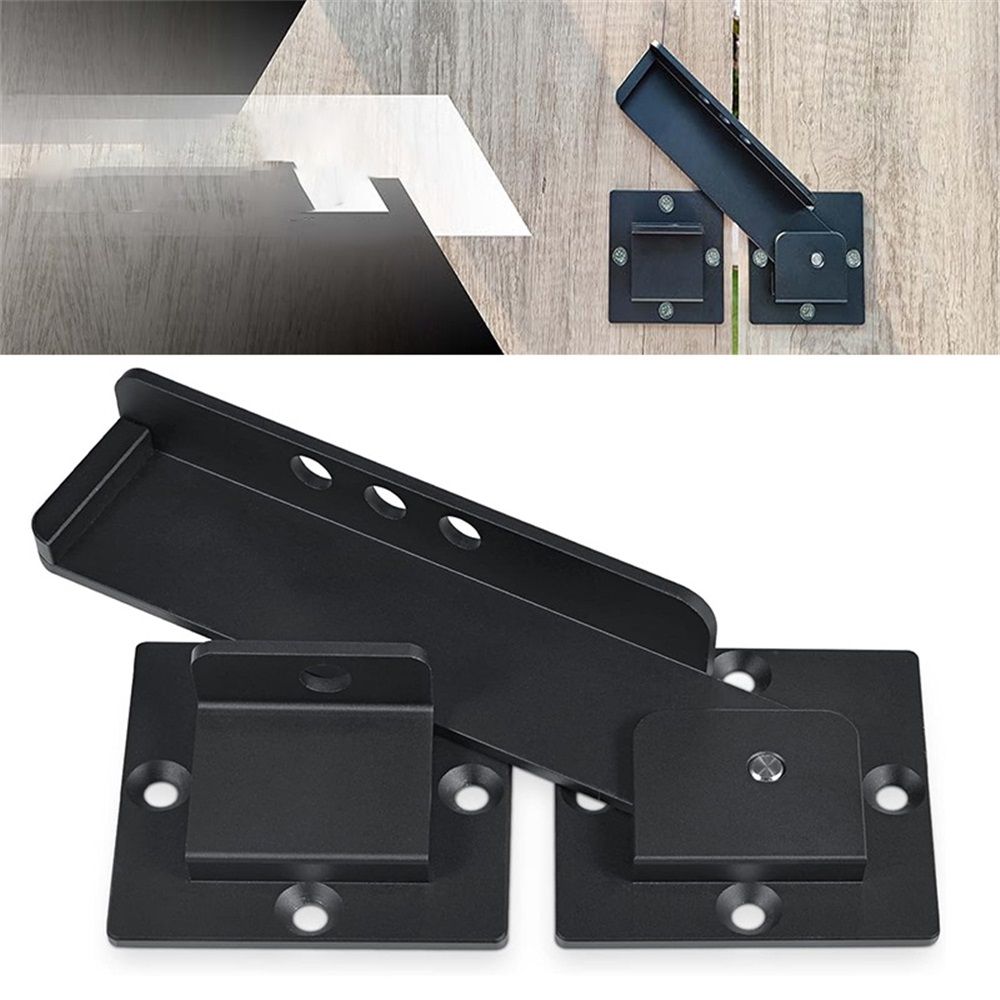 7.5" Flip Gate Latch Lock with Padlock Holes, 4mm Heavy Duty Aluminum Alloy Door Latch for Outdoor Wooden Fence, Swing and Sliding Open Gate, Double Gate, Barn โ image 2