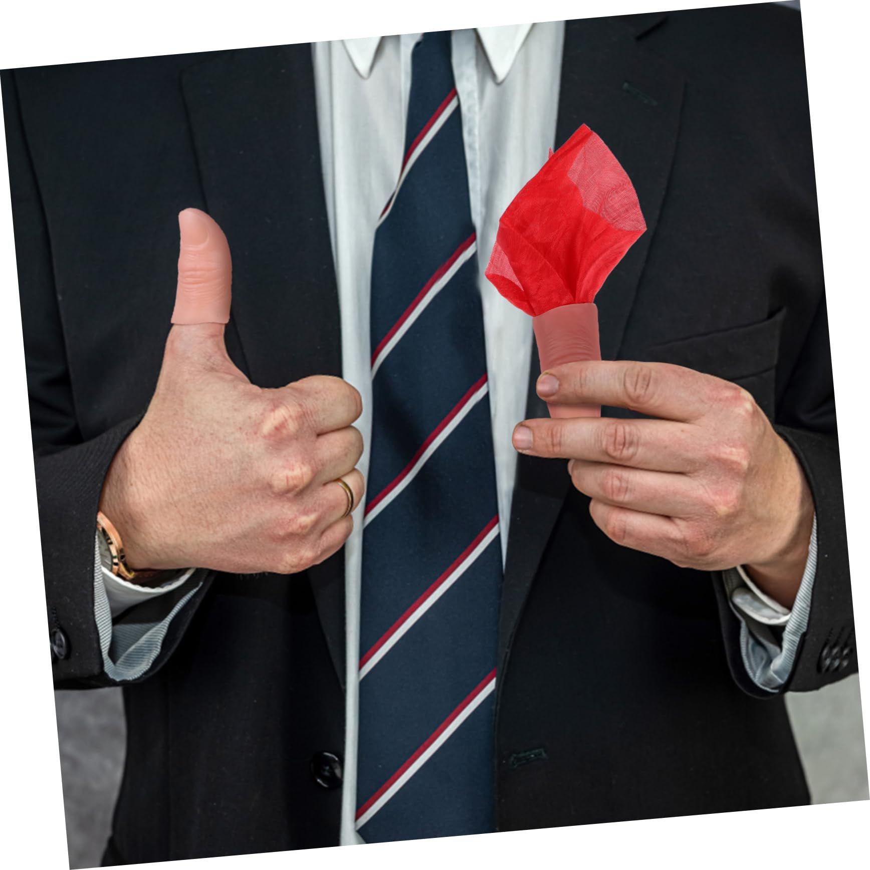 6 Sets Fingertip (6pcs) Magician Thumb Tip Tricks Thumbs Fake Fingers Silk Fake Thumb Silk Close up Trick Prop Magician Rubber Thumb โ image 5