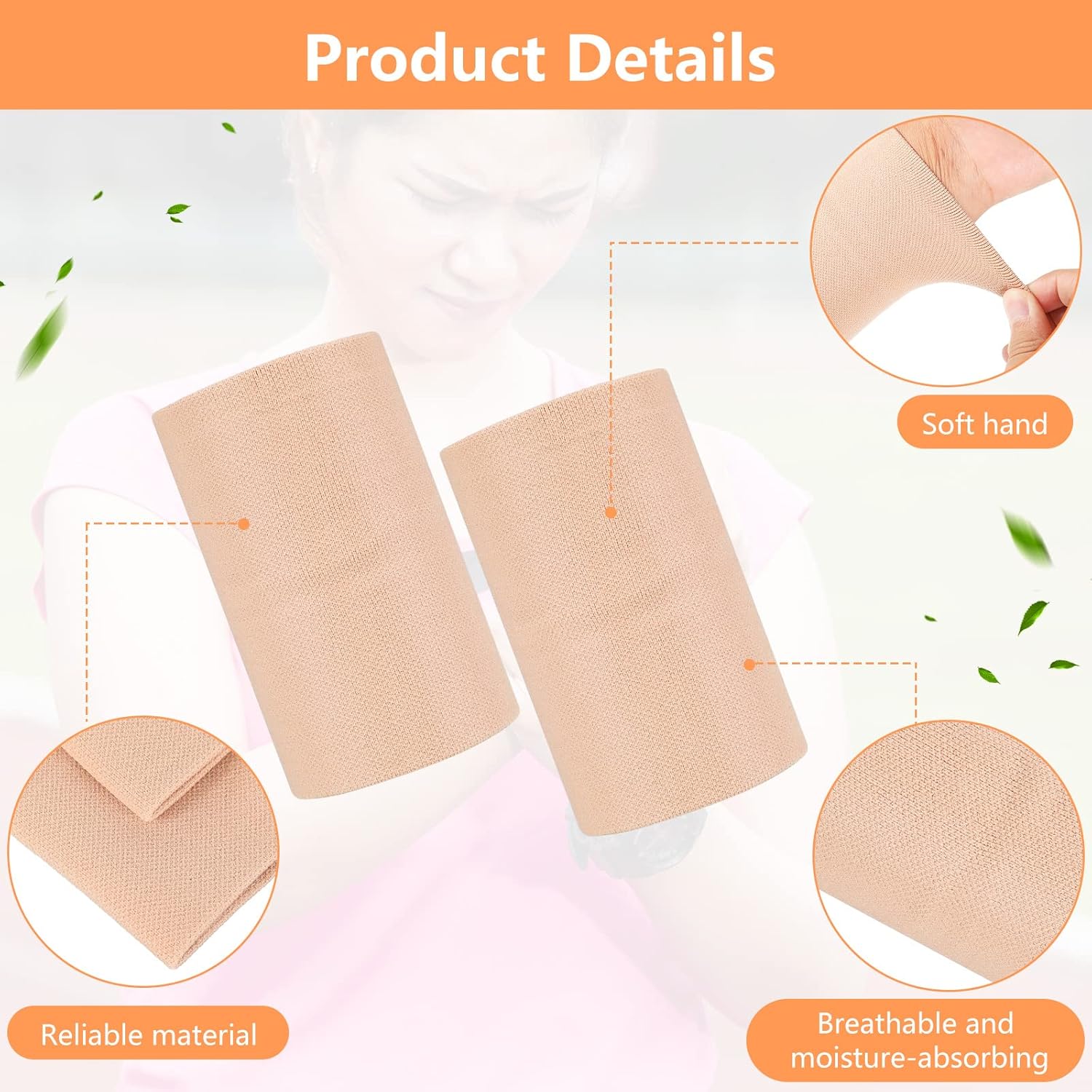 2 Pairs Compression Wrist Sleeve Compression Wrist Brace Wrist Supports Wrist Wraps Elastic Wristbands for Men and Women Tennis, Tendonitis, Carpal Tunnel โ image 2