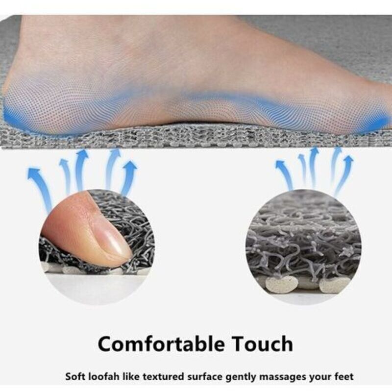 Shower Mat For Indoor Shower, Non-Slip Loofah Bath Mat, Anti-Mold, Anti-Bacterial, Soft Pvc Bath Mat For Bathroom, Wet — image 4