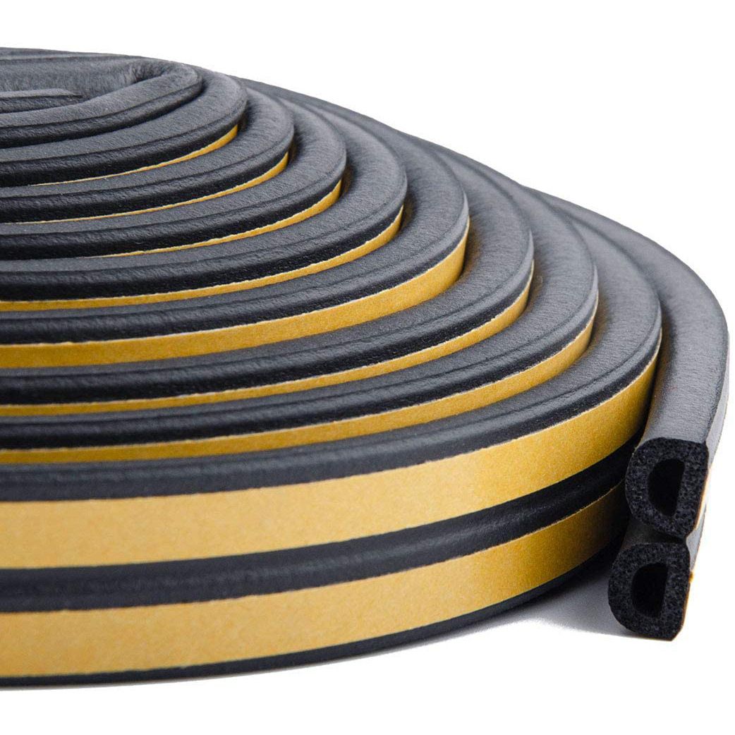 Weather Stripping Seal Strip for Doors/Windows 16 Feet, Self-Adhesive Backing Seals Large Gap Easy Cut to Size