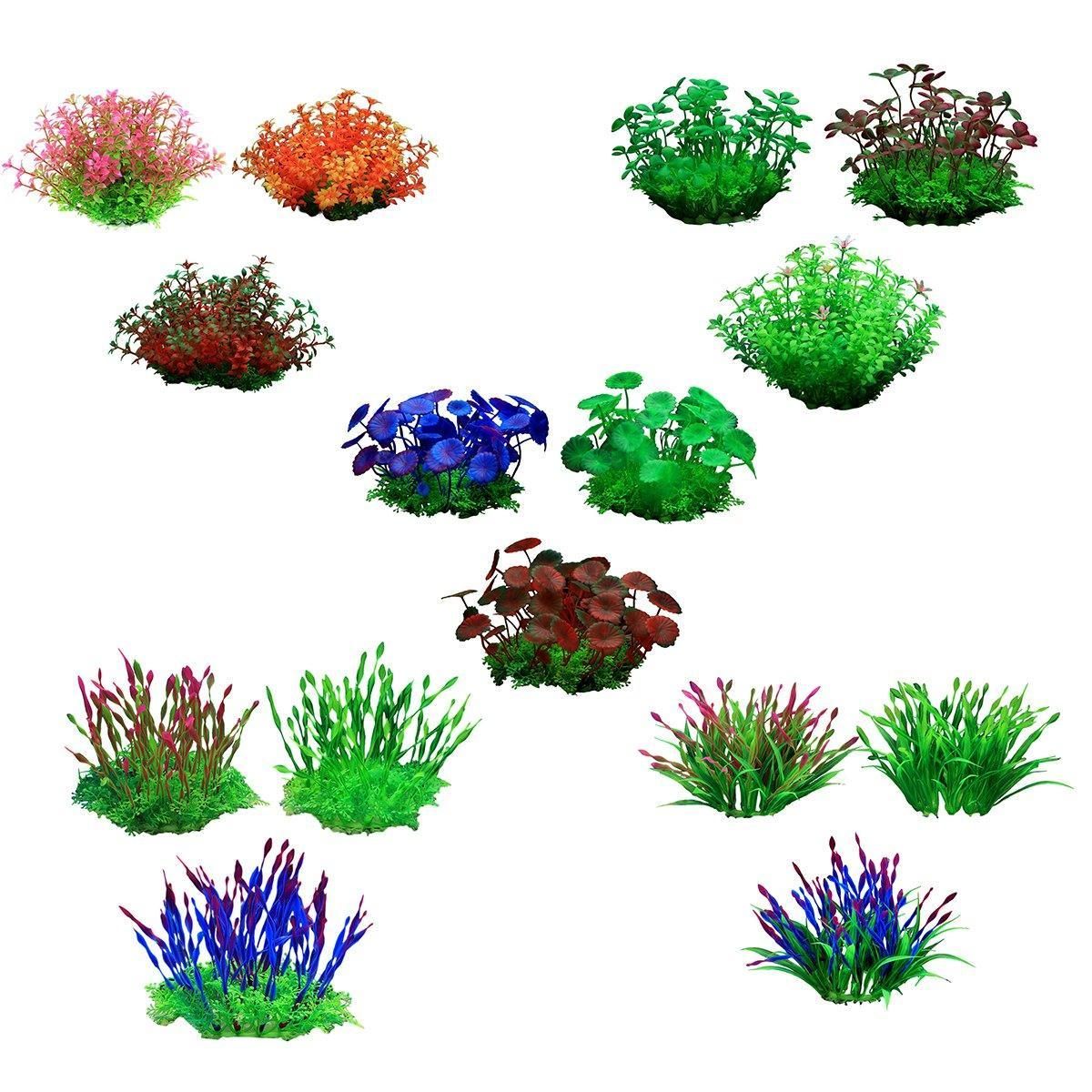 Artificial Water Grass Fish Tank Decoration Aquarium Landscape Simulation Plants - 01-3PCS โ image 3