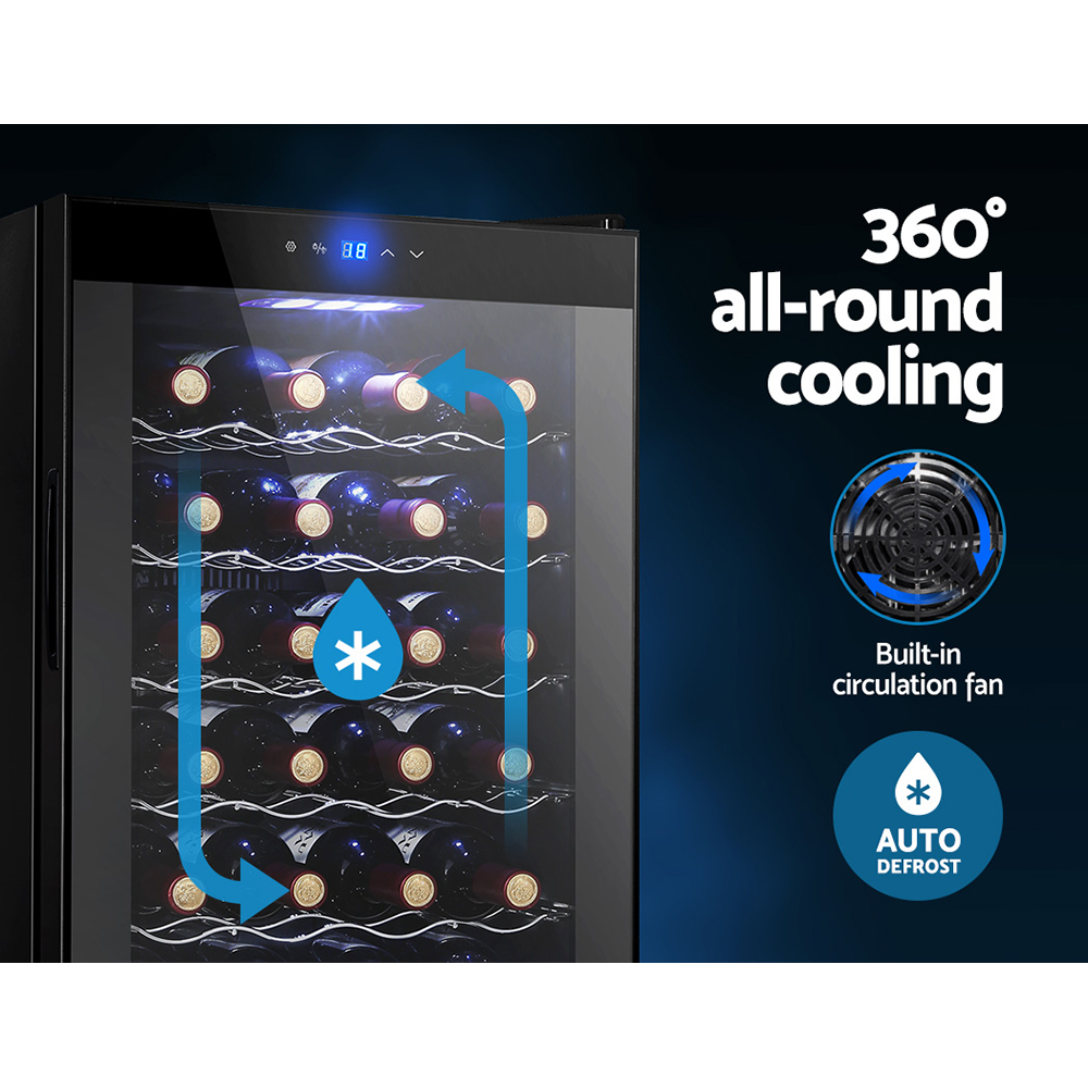 Devanti Wine Fridge Cooler 28 Bottles β image 4