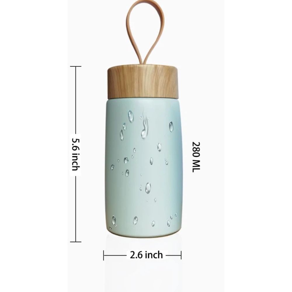 Mini Stainless Steel Vacuum Double-Wall Insulated Water Bottle,Cute Portable Travel Mugs,Leak-proof Sport Thermos Bottles (Green) — image 3