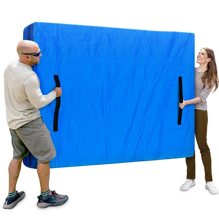 208*160*38cm Blue Heavy Duty PE Mattress Bag for Moving and Storage - Waterproof Mattress Cover with Reinforced Handles and Double Zipper, Dustproof Protection — image 6