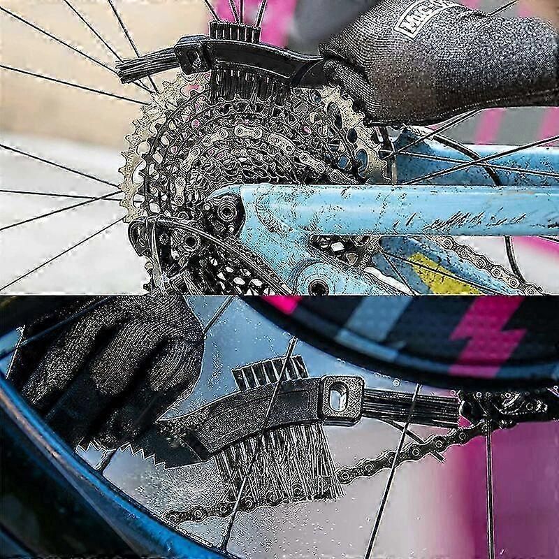 Bike Chain Brush Bike Chain Cleaner Kit Bike Chain Cleaning Brush Bike Chain Cleaner Multifunction Bike Chain Cleaning Brush Bicycle Brush Kit 2 Piece โ image 3