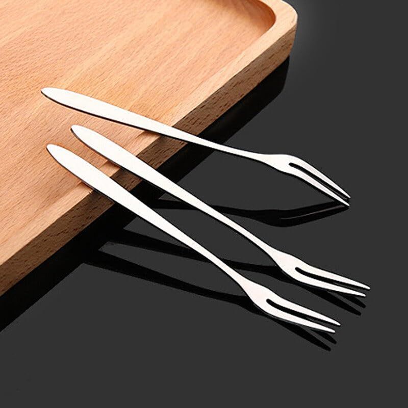 4pcs Fruit fork Stainless Steel Gold Cake Dessert forks Lovely Mini fork Used for Cake In Party Snail fork Kitchen Tool โ image 3