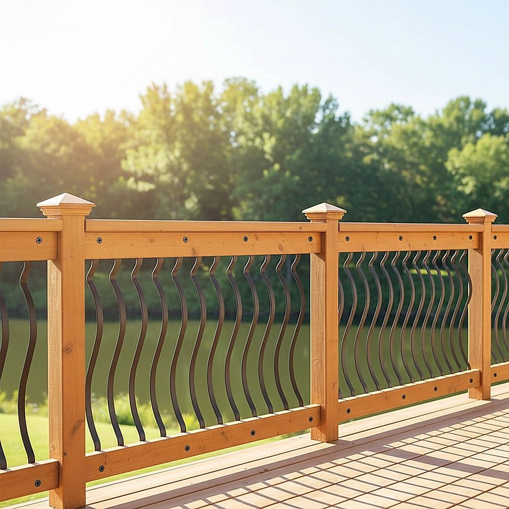 51 Pack 82cm Metal Deck Balusters Iron Stair Railing Spindles for Outdoor Indoor Use — image 2