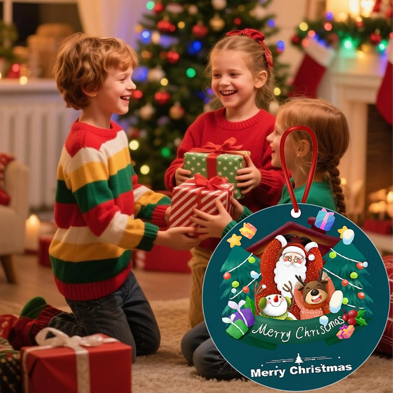 4-Cavity Christmas Ornaments Resin Molds with Hole, Reusable Epoxy Resin Round Molds for Crafting, Holiday Decorations and DIY Gifts — image 5