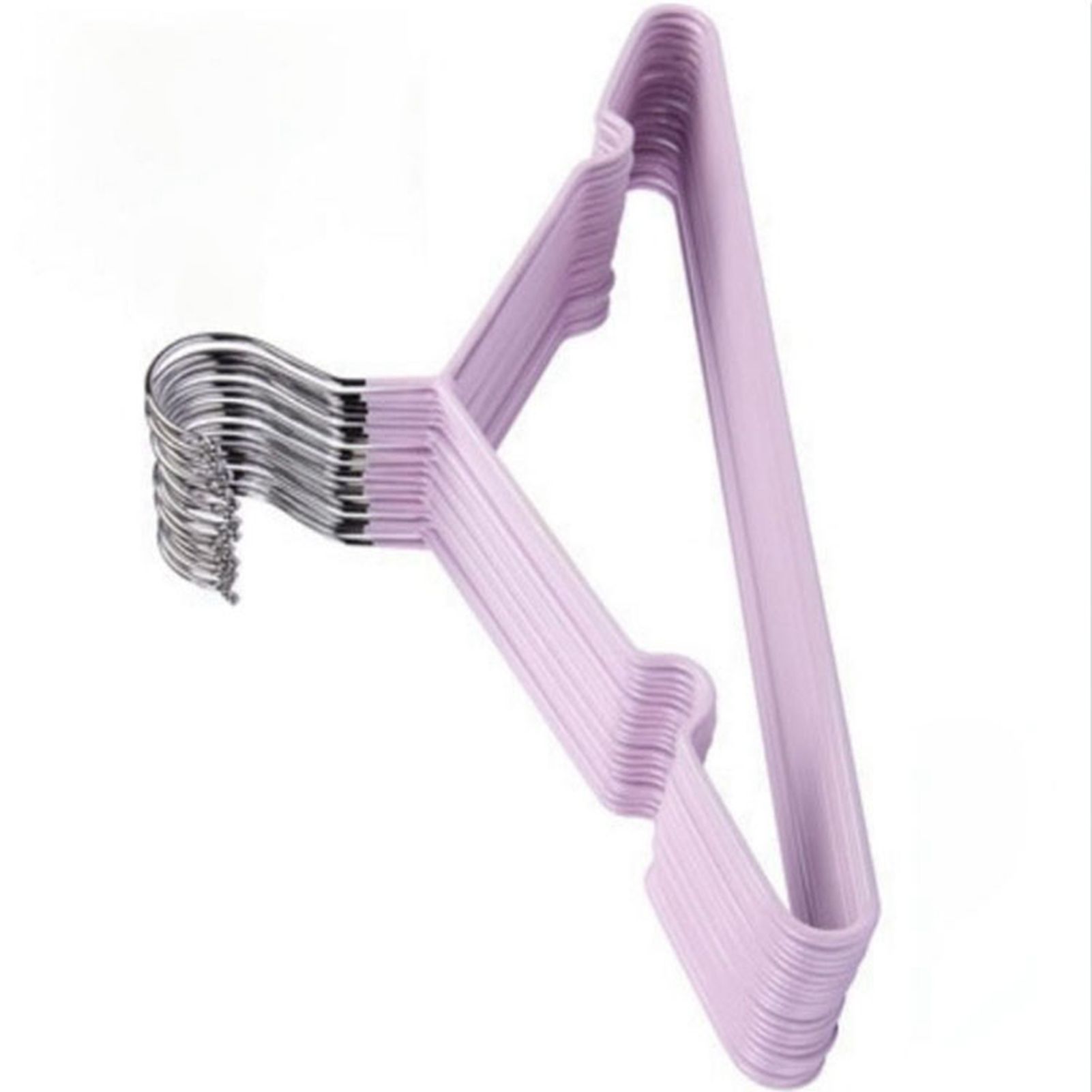 Clothes Hangers Prevent Slip Space Saving Heavy Duty Dry Wet Thick Clothes Hangers for Home Dormitory Purple — image 4