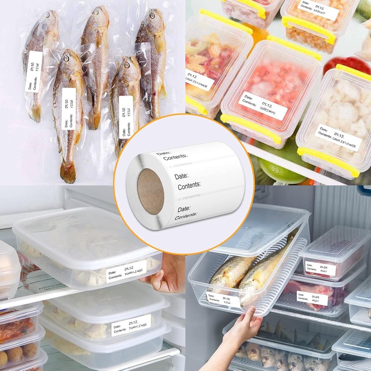 500 Pieces - Freezer Labels - Freezer Stickers - Food Labels - Best Before Labels - 2.5*5cm - Writable - For Containers, Boxes, Bags โ image 4