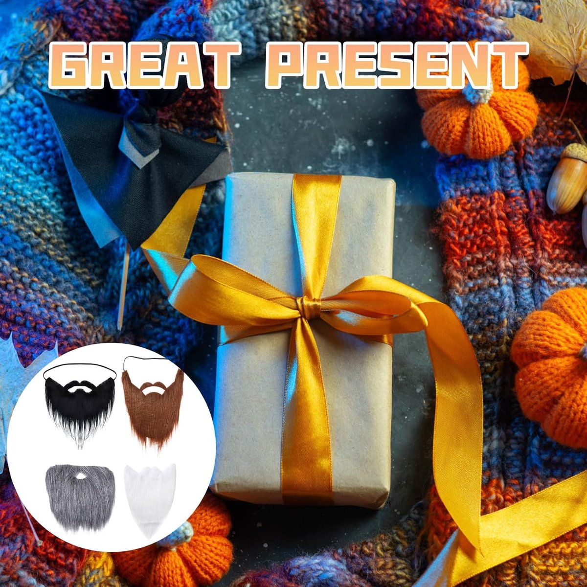 pieces - Fake beard - artificial beards - fake beards for parties - Halloween beards - Santa beards - adjustable elastic rope moustache props - role-playing — image 6