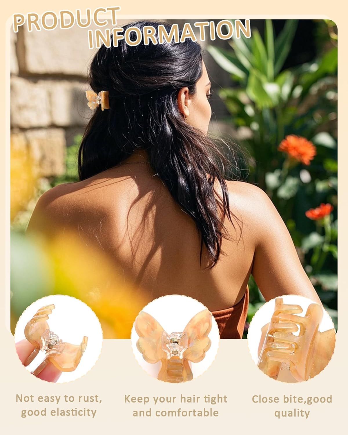 12Pcs Small Hair Clips or Women Girls Acrylic Mini Claw Clips Cute Hair Jaw Claw or Hair Styling Accessories (Butterly style) — image 3