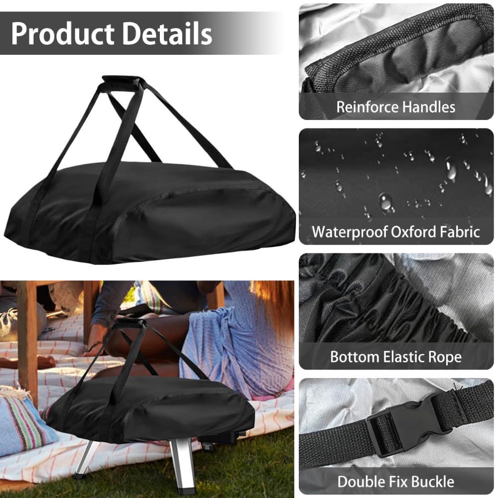 Outdoor portable oven cover, heavy-duty waterproof Oxford fabric, weather resistant, pizza oven accessories — image 5