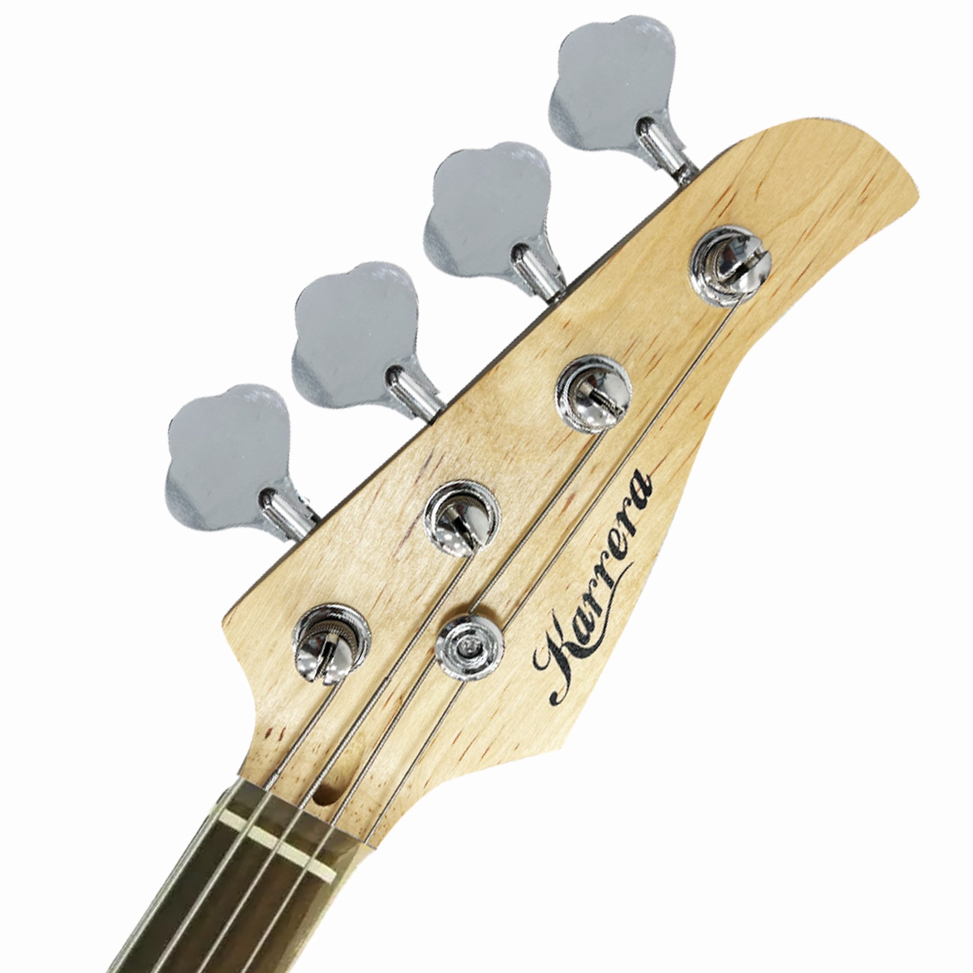 Karrera 39in Electric Guitar Bass Tuner Music 4-String Instrument Full Size Sunburst — image 3
