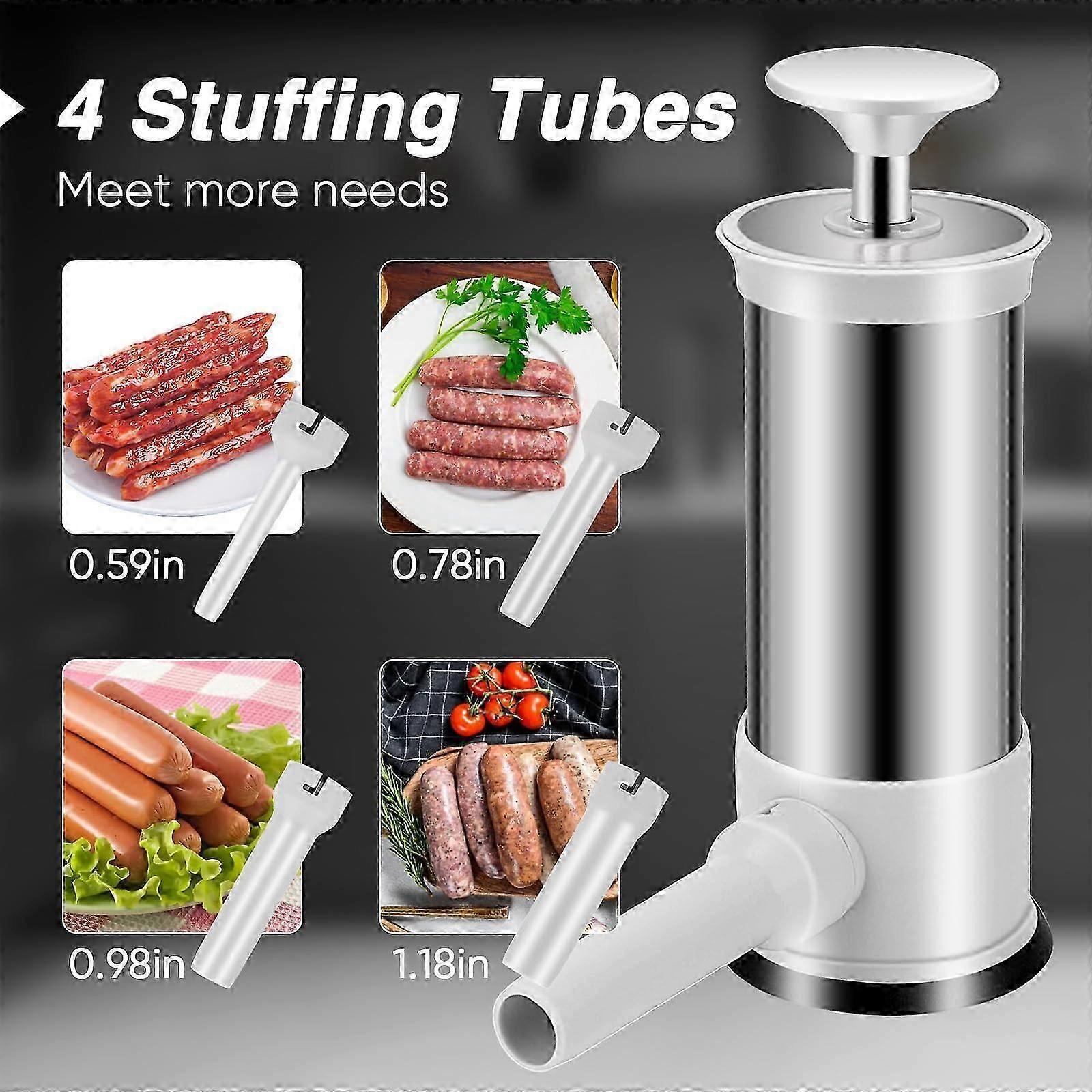 Sausage Stuffer, Kitchen Homemade Sausage Machine with 4 Stuffing Tubes, Vertical Sausage Maker Fast Sausage Filling โ image 2