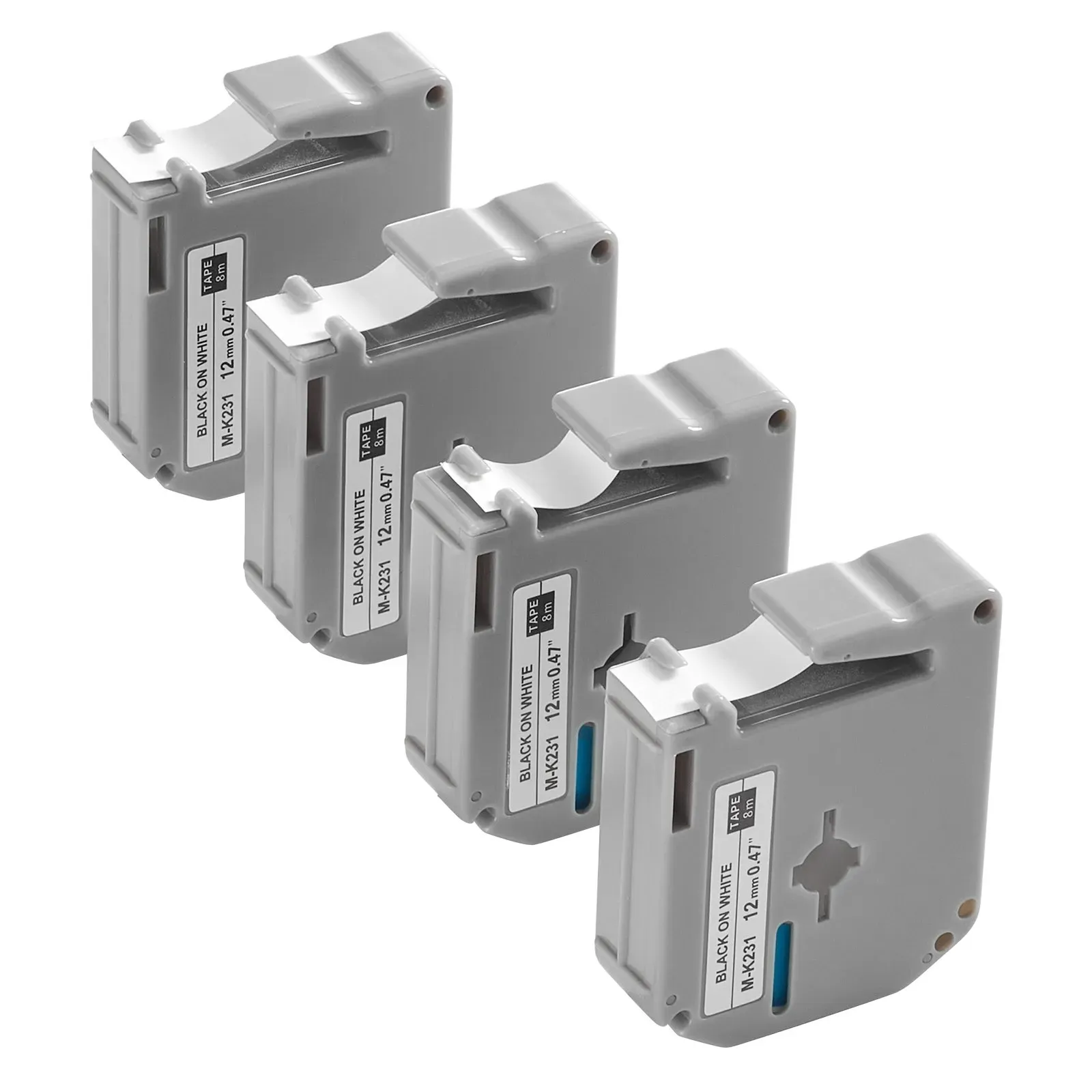 Label Maker Tape, 0.47 in / 12 mm Black on White Label Cartridge Compatible for Various Types of Brother Labelers — image 4