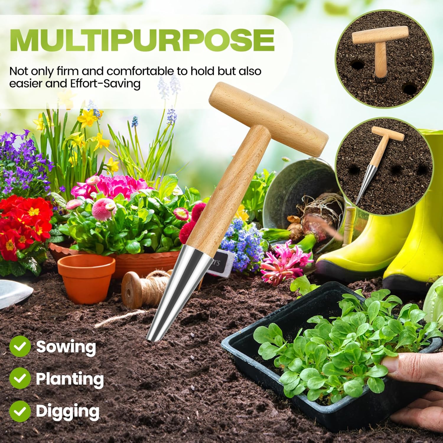 Flower bulbs, plant stakes, flower bulbs with T-grip, bulb planting aids, onion sets, garden vegetables, flowers and tulip bulbs — image 5