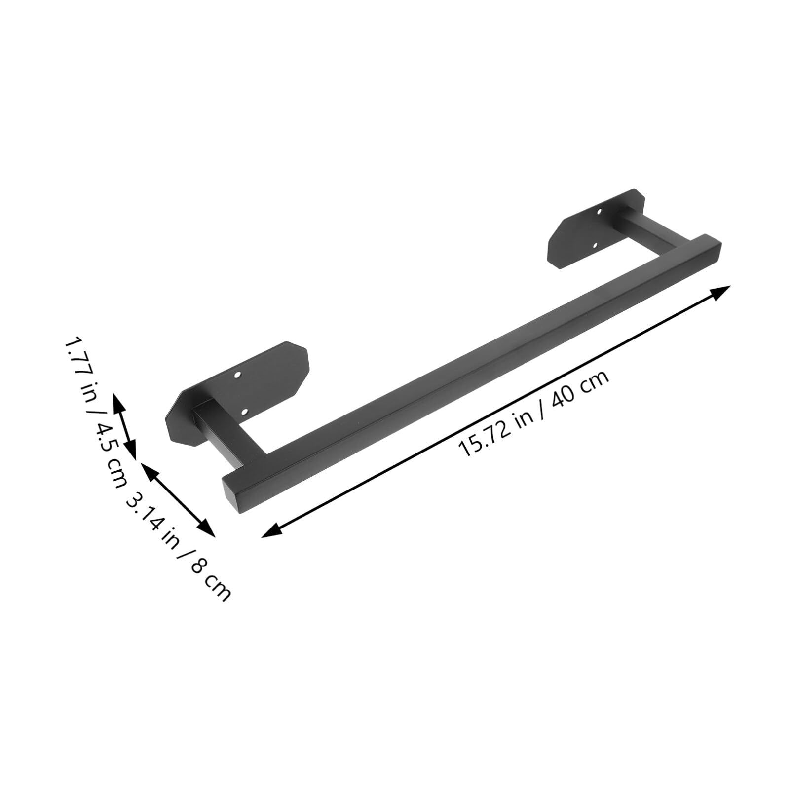 Bathroom Towel Bar 40cm Towel Racks Wall Mounted Heavy Duty Bath Hand Towel Holder Organizer Towel Rod Bathroom Hardware — image 2