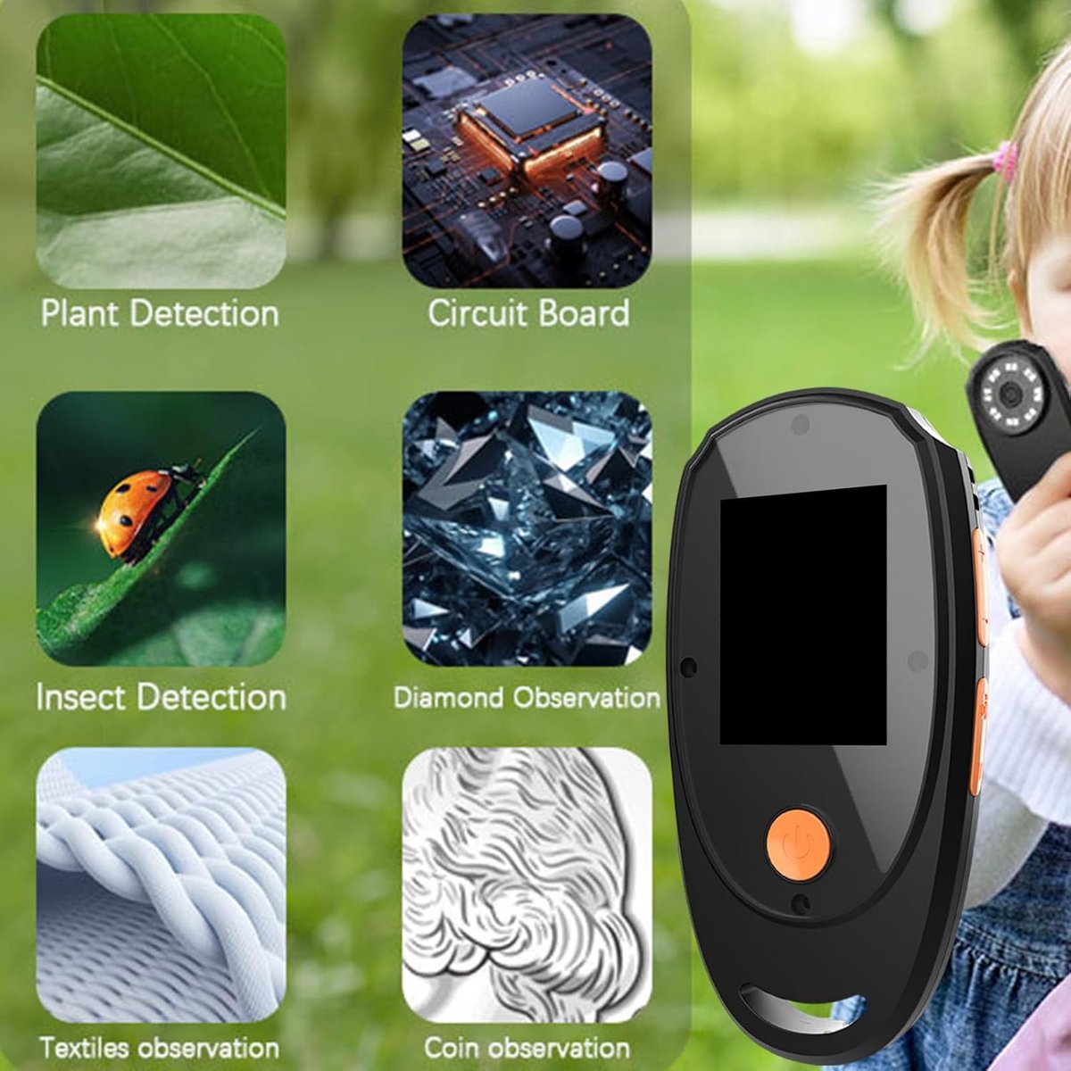 Microscope - Children's Microscope - Portable Digital Microscope for Children and Adults - 5.1 cm Color Screen - 500x Magnification - 8 Built-in LED β image 6