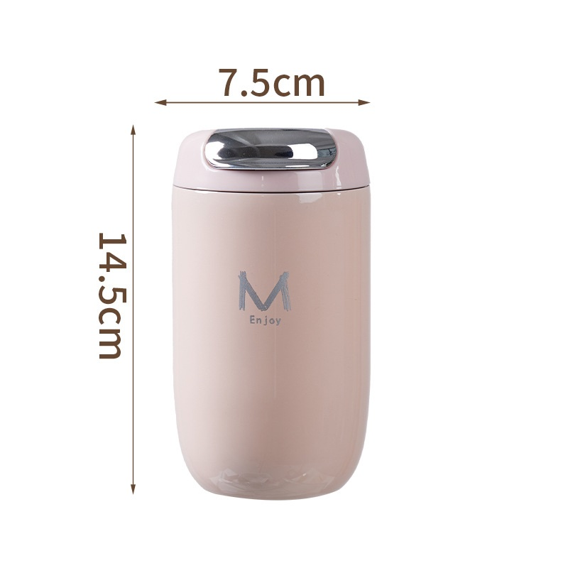 Pink Premium 316 Stainless Steel Coffee Tumbler - 350ml Vacuum Insulated Travel Mug with Sip Lid, Leak-Proof Egg Shape Design, Hot & Cold Beverage Cup for