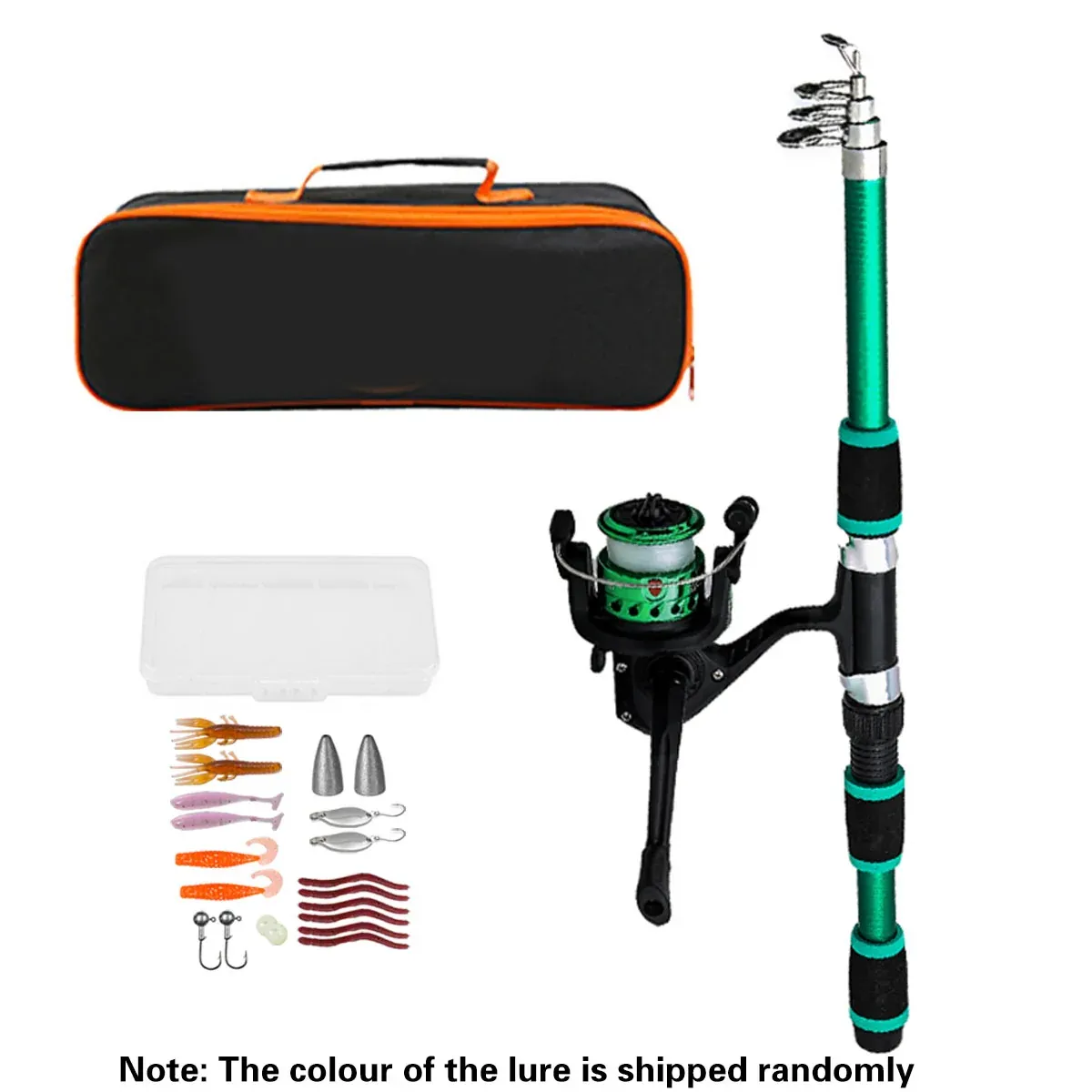 Ultra Short Pocket Portable Fishing Rod Compact Short Rod for Travel Angling - Red โ image 5