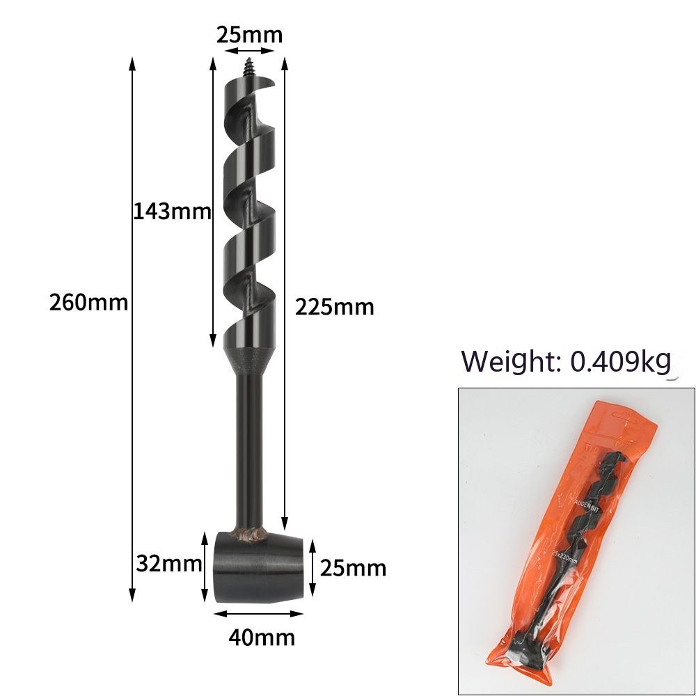 Hand Wood Auger Drill Bit for Backpack and Camping - Perfect Addition Tool to Survival and Camping Gear Packs(25mm ) — image 4