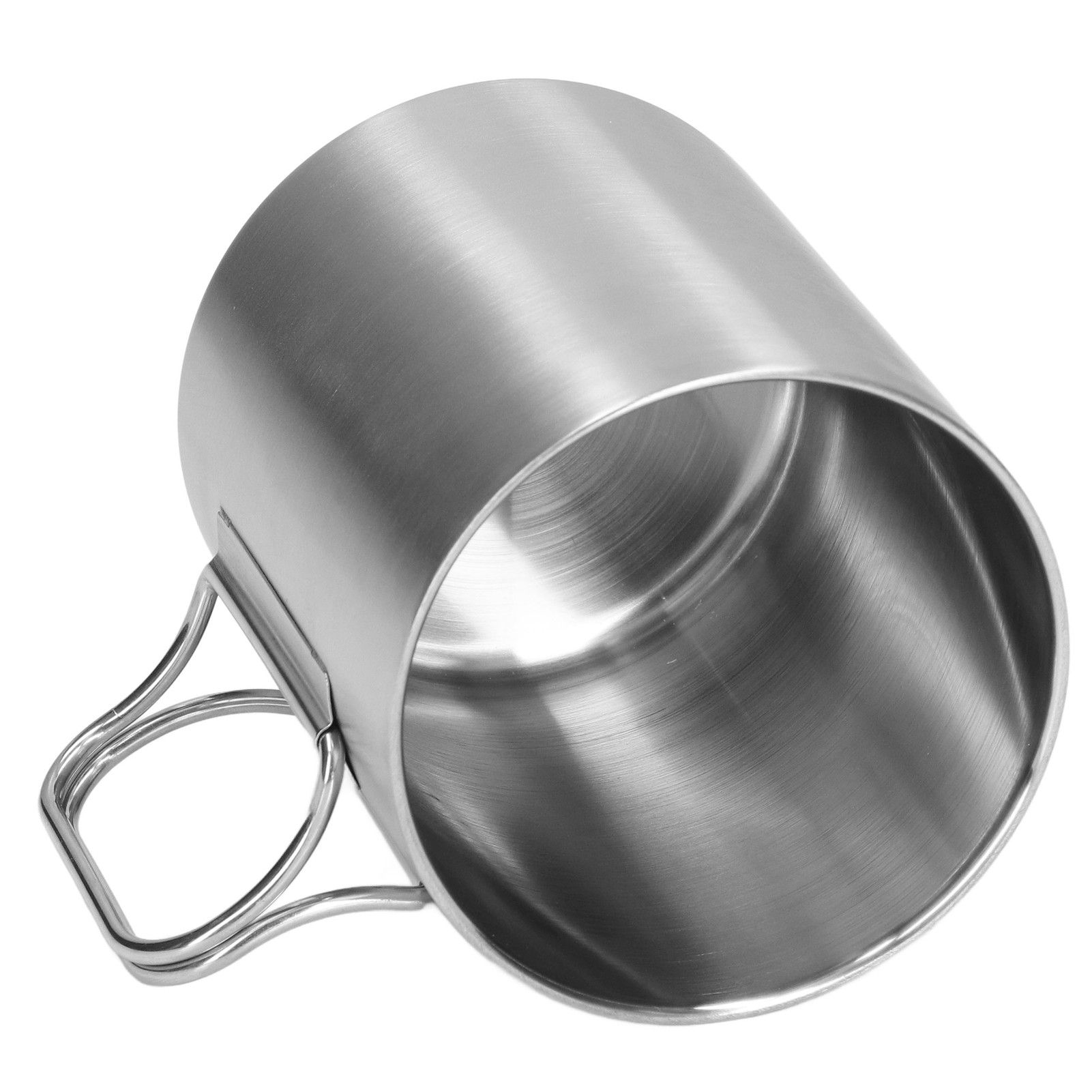 Stainless Steel Cup Corrosion Resistant Folding Handle Folding Design Exquisite Coffee Mug — image 4