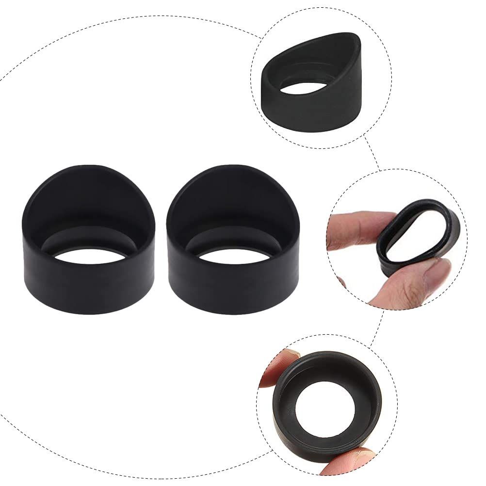 2 Pcs Microscope eyeshield Microscope Eye Cups Binocular eyecups Eyepiece Guards Eyepiece Cover Eye Shield Cup binoculares โ image 2