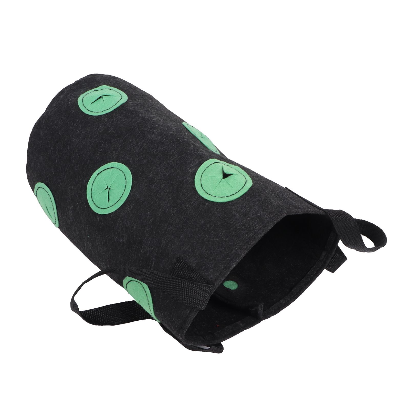 12 Holes Strawberry Planter Bag with Handles Portable Felt Plant Growing Bag for GardenBlack 20x35cm — image 5