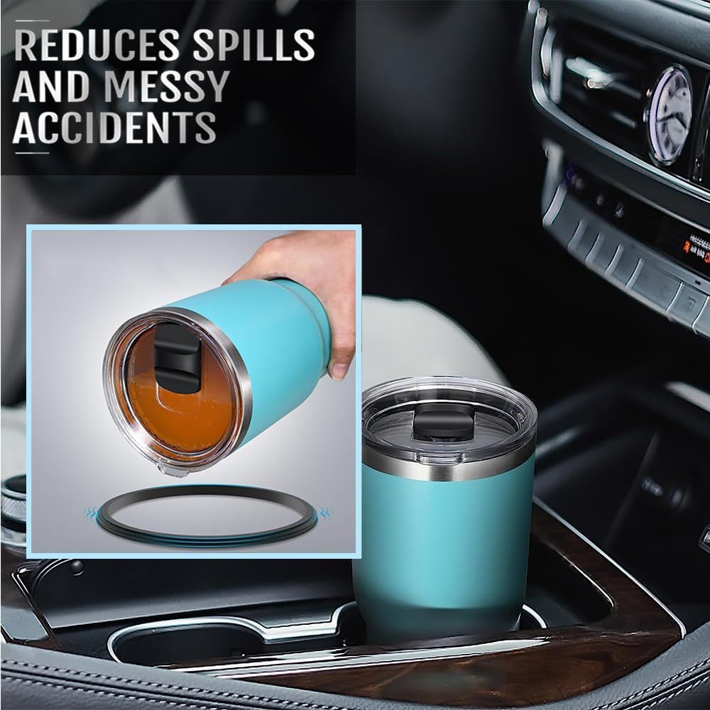 Replacement Tumbler Lids 3 Pack for YETI 20 oz & 10/24 oz Mugs Straw– Magnetic Slider Spill Leak-Resistant Travel Cup Covers, Universal BPA-Free Coffee Cup Fit — image 3