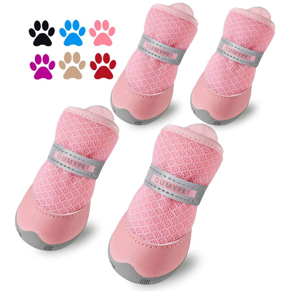 Dog Shoes for Small Dogs Hot Pavement Puppy Dog Boots & Paw Protectors | Small Medium Dog Summer Shoes, Soft Anti-Slip Rubber Sole, Mesh Breathable Dog Booties