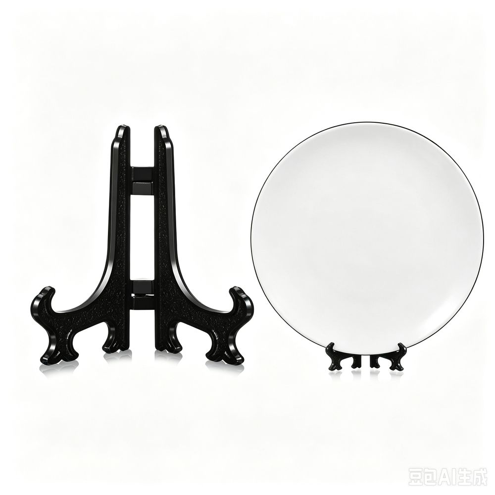 10 Pieces Mini Easel Stands Plastic Plate Stand Holder Display Picture Easel Stand for Display Picture Frame (Black,4 Inch)