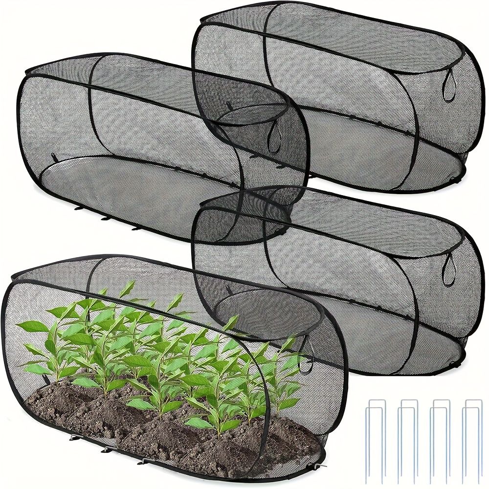 Foldable Pop-Up Mesh Plant Greenhouse Cover with 4 Ground Stakes, Durable Animal & Insect Barrier Netting for Fruits & Seedlings 904535cm 1pc — image 5